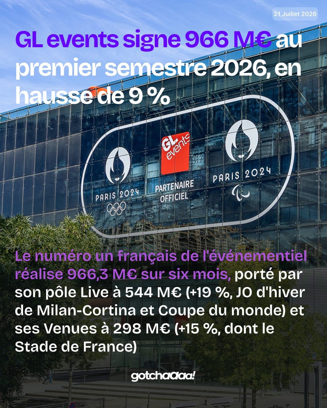 GL events à 966 M€ : l'événementiel accélère, le terrain suit-il ? (2/3)