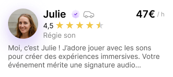 Carte de profil prestataire